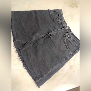 Black Denim Skirt